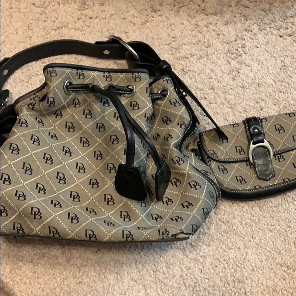 DB purse and matching wallet wristlet